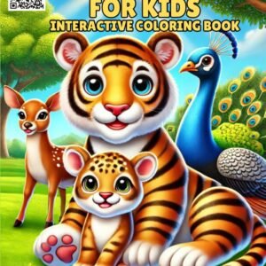 Fun Spanish Interactive Coloring Book for Kids: Learn 50 Animal Names in Spanish with Audio Guide